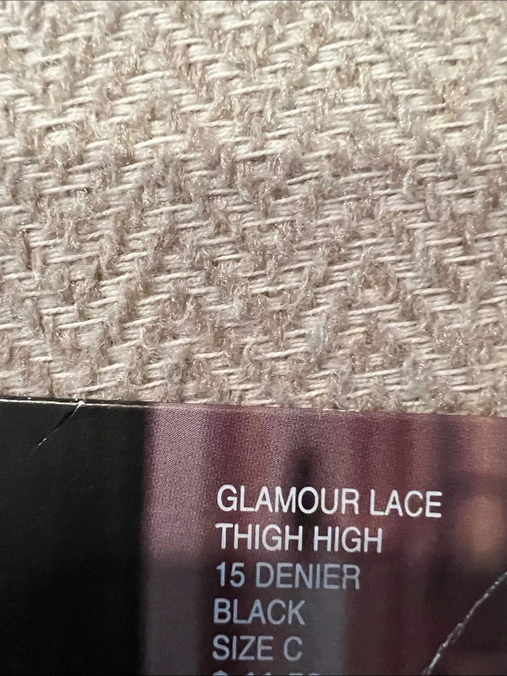 Victoria's Secret Black Lace Thigh-High Stockings